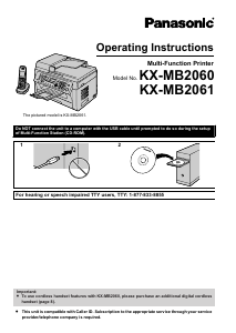 Manual Panasonic KX-MB2061 Multifunctional Printer
