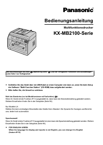 Bedienungsanleitung Panasonic KX-MB2170G Multifunktionsdrucker