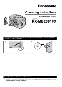 Handleiding Panasonic KX-MB2061FX Multifunctional printer