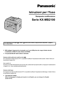 Manuale Panasonic KX-MB2130JT Stampante multifunzione