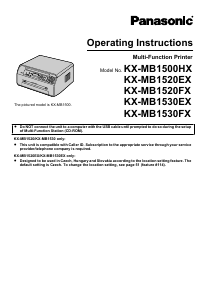 Handleiding Panasonic KX-MB1520FX Multifunctional printer