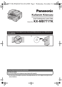 Kullanım kılavuzu Panasonic KX-MB771TK Çok işlevli yazıcı