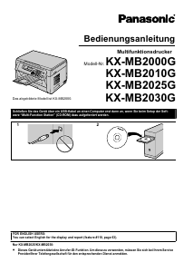 Bedienungsanleitung Panasonic KX-MB2025 Multifunktionsdrucker