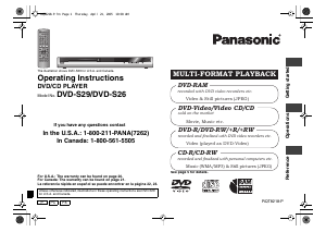 Handleiding Panasonic DVD-S29PX DVD speler
