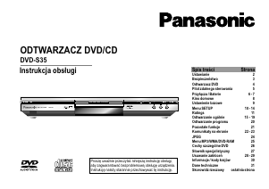 Instrukcja Panasonic DVD-S35EE Odtwarzacz DVD