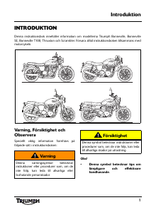 Bruksanvisning Triumph Scrambler Motorcykel