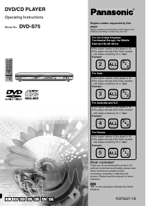 Bruksanvisning Panasonic DVD-S75GCA DVD spelare