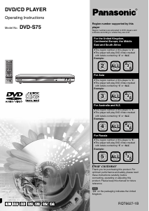 Handleiding Panasonic DVD-S75GCS DVD speler
