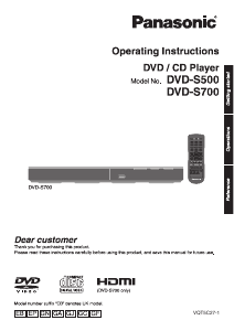 Bruksanvisning Panasonic DVD-S700EP DVD spelare