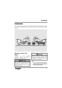 Handleiding Triumph Trophy Motor