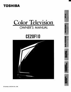 Manual Toshiba CE20F10 Television