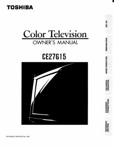 Manual Toshiba CE27G15 Television