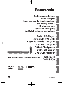 Bruksanvisning Panasonic DVD-S700EG DVD spelare