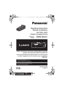 Mode d’emploi Panasonic DMW-BGG1PP Lumix Poignée de batterie