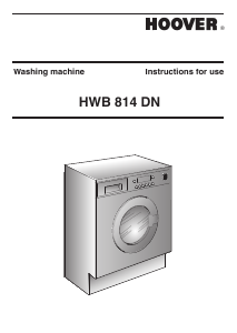 Manual Hoover HWB 814DN1-80S Washing Machine