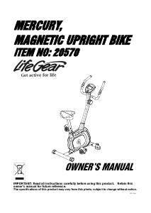 Handleiding LifeGear 20570 Mercury Hometrainer
