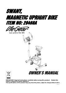 Manual LifeGear 20460A Swany Exercise Bike