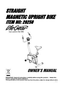 Manual LifeGear 20250 Straight Exercise Bike