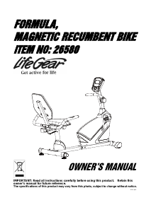 Life gear exercise bike manual online