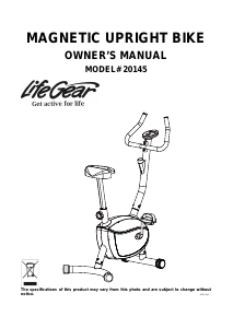 Manual LifeGear 20145 Exercise Bike