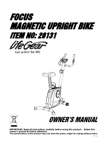 Manual LifeGear 20131 Focus Exercise Bike