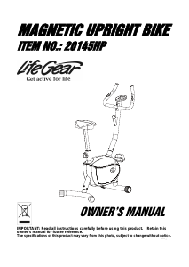 Manual LifeGear 20145HP Exercise Bike