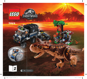 Mode d’emploi Lego set 75929 Jurassic World Le Carnotaurus et la fuite en Gyrosphère