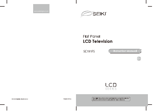 Manual SEIKI SC191FS LCD Television