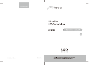 Manual SEIKI SE401GS LED Television