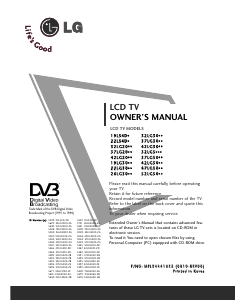 Manual LG 37LG5020.BEU LCD Television