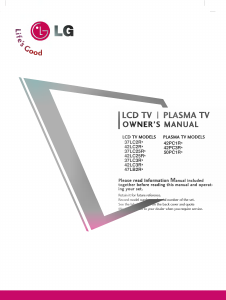 Manual LG 42LC2RH LCD Television