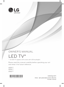 Bedienungsanleitung LG 42LB626V LED fernseher