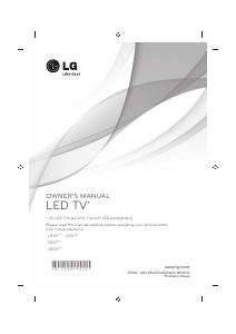 Mode d’emploi LG 39LB580V Téléviseur LED