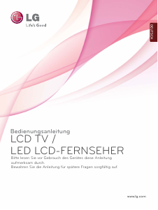 Bedienungsanleitung LG 26LE550N LED fernseher