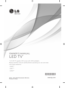 Manual de uso LG 47LB5800 Televisor de LED