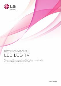 Manual LG 37LV5500 LED Television