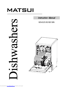 Manual Matsui MS452WN Dishwasher
