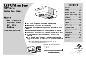 Manual LiftMaster 8557 Garage Door Opener