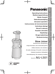 Instrukcja Panasonic MJ-L501 Sokowirówka