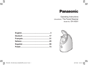 Manuale Panasonic EH-XS01 Sauna facciale