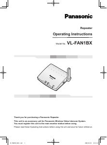 Handleiding Panasonic VL-FAN1BX DECT Repeater