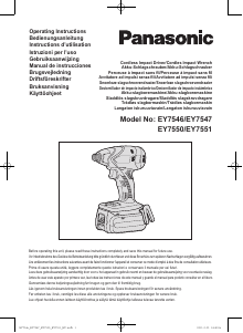 Manual Panasonic EY7551 Impact Wrench