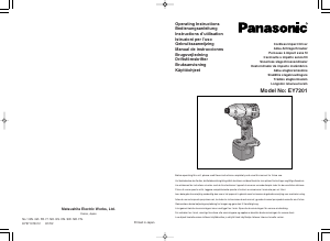 Mode d’emploi Panasonic EY7201 Visseuse à choc