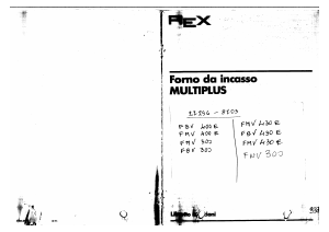 Manuale Rex FMV300 Multiplus Forno