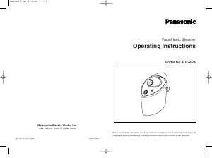 Manual Panasonic EH-2424 Facial Sauna