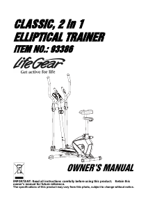 Manual LifeGear 93386 Classic Cross Trainer