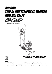 Manual LifeGear 93476 Accord Cross Trainer