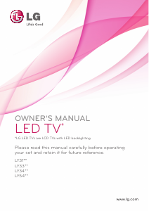 Manual LG 39LY540H LED Television