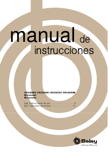 Manual de uso Balay 3WG365BIC Microondas