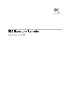 Manual Logitech Harmony 895 Remote Control